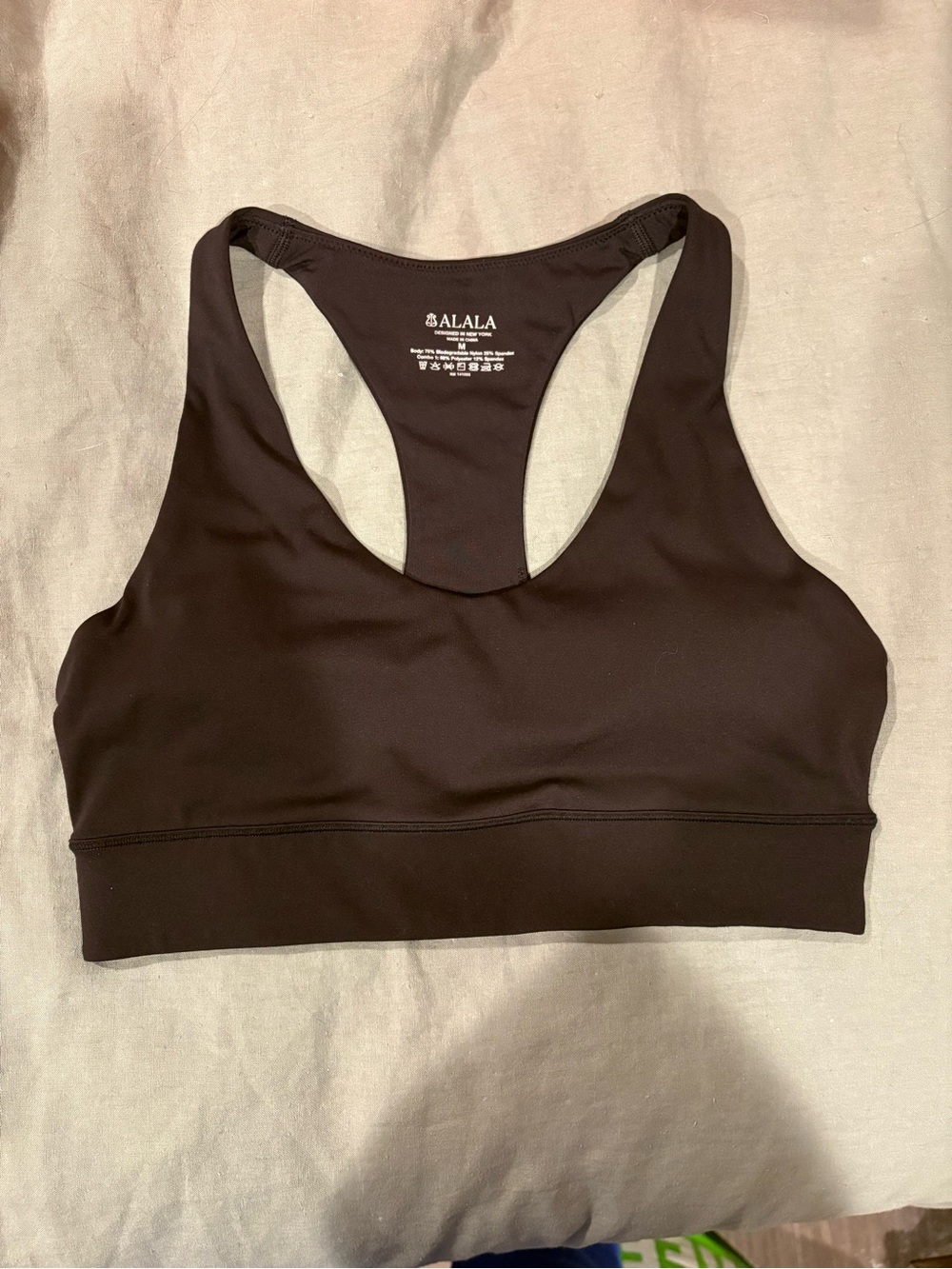 Alala Black Racerback Sports Bra